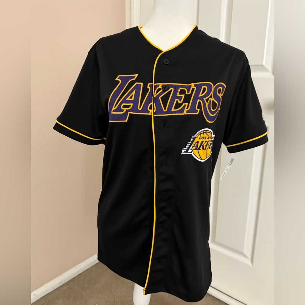 Black Lakers Button-Up Jersey
